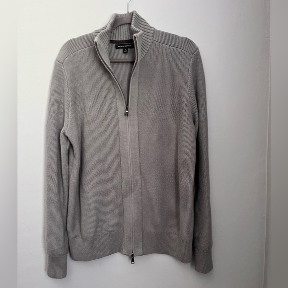 BANANA REPUBLIC | FULL-ZIP SWEATER JACKET - Picture 1 of 6